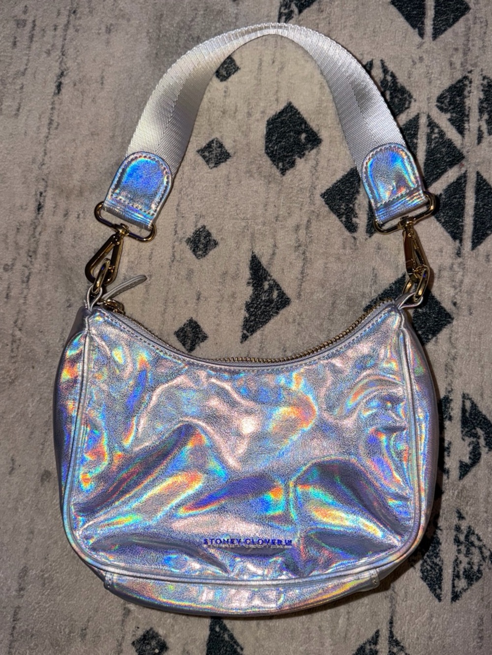 Stoney Clover Lane Holographic Iridescent Mini Bag - Silver